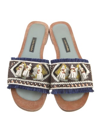 Meher Kakalia Leather Slides