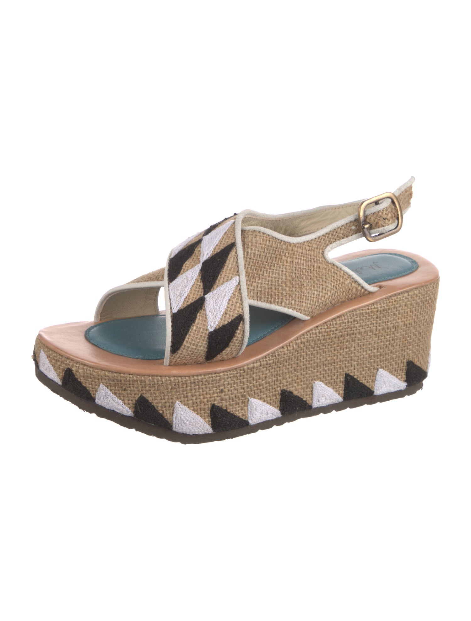 Meher Kakalia Raffia Animal Print Espadrilles