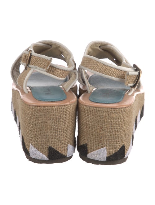 Meher Kakalia Raffia Animal Print Espadrilles