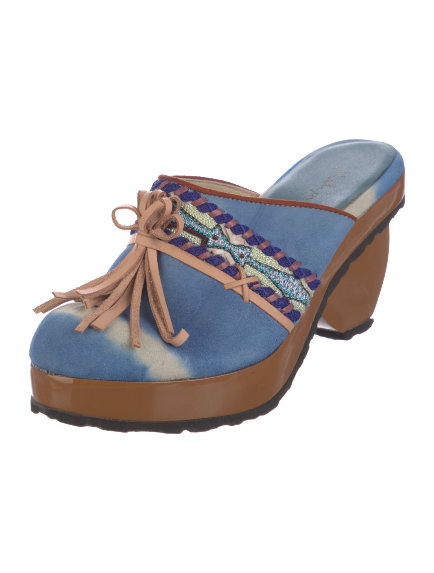 Meher Kakalia Suede Printed Mules