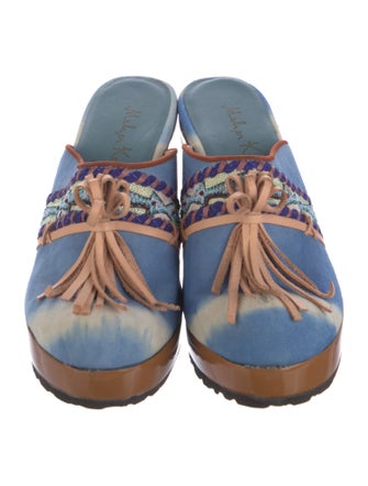 Meher Kakalia Suede Printed Mules