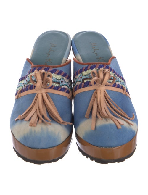 Meher Kakalia Suede Printed Mules