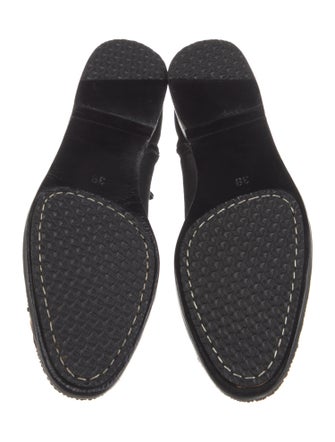 Meher Kakalia Suede Colorblock Pattern Lace-Up Boots