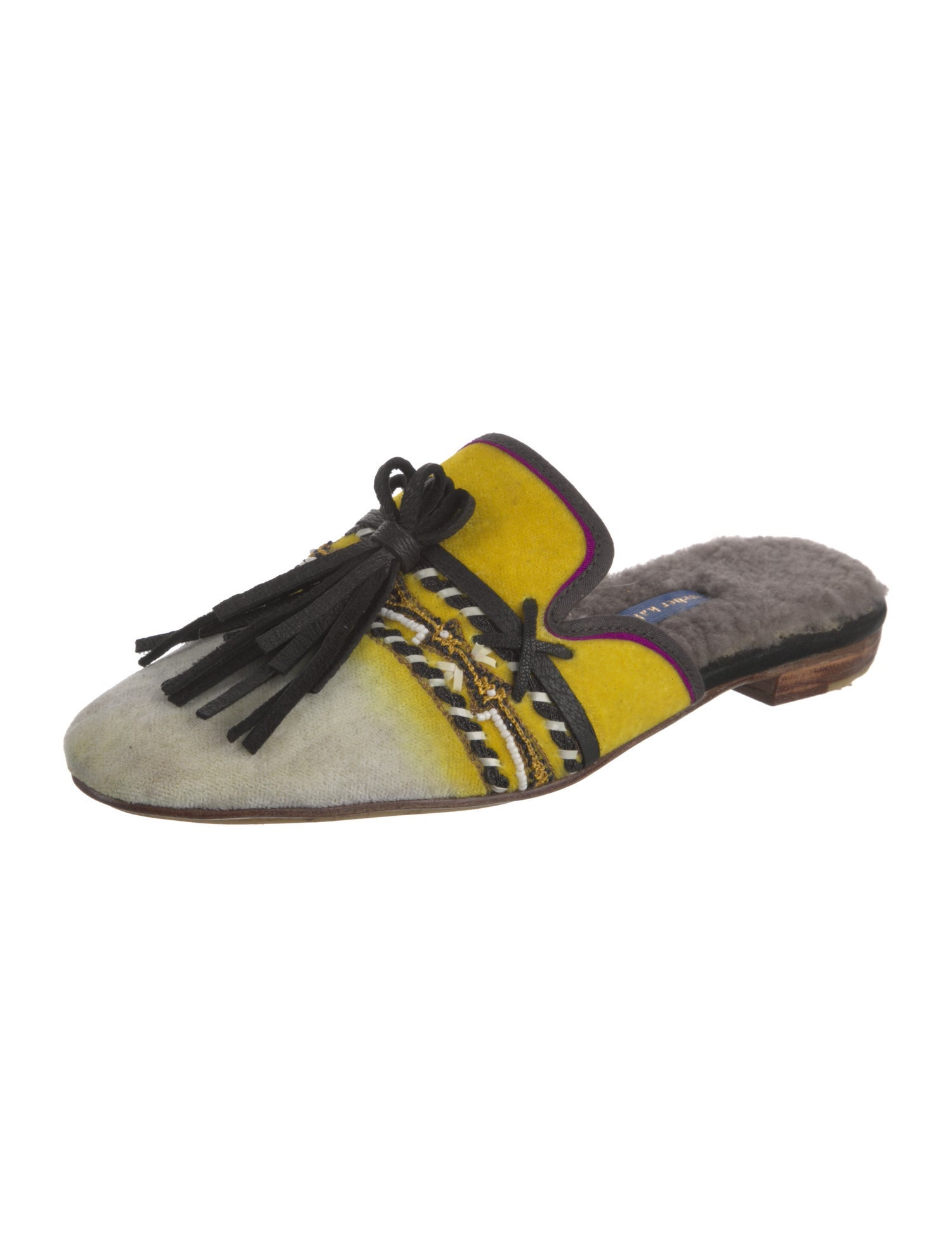 Meher Kakalia Suede Printed Mules