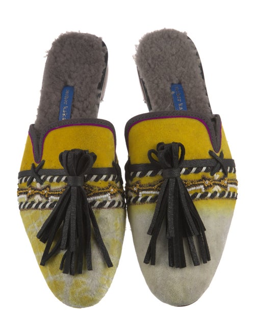 Meher Kakalia Suede Printed Mules