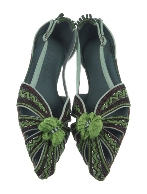 Meher Kakalia Leather Printed D'Orsay Flats