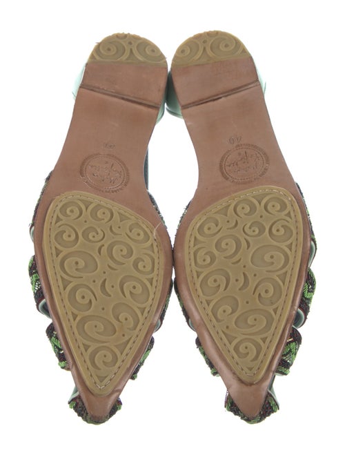 Meher Kakalia Leather Printed D'Orsay Flats