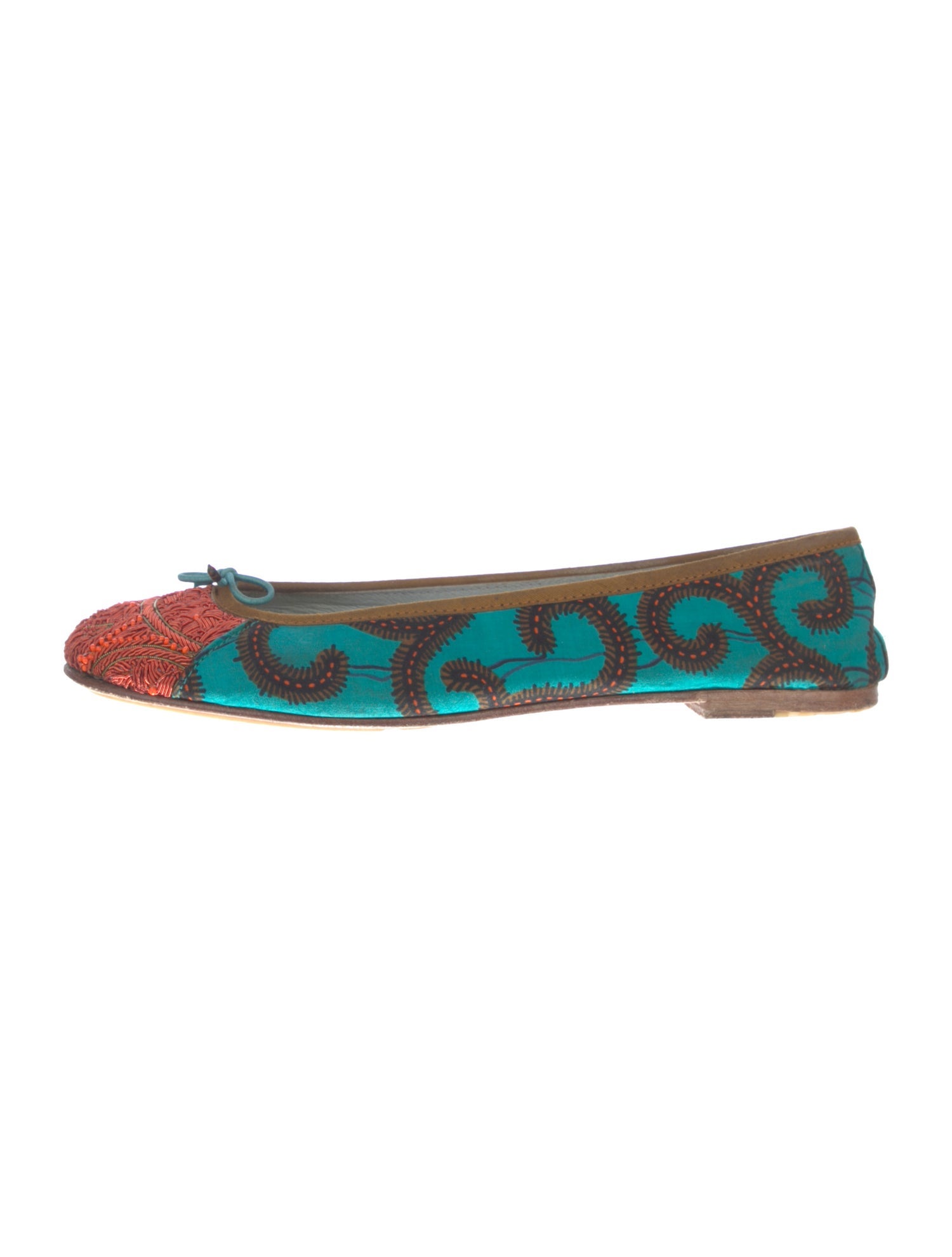 Meher Kakalia Silk Printed Ballet Flats