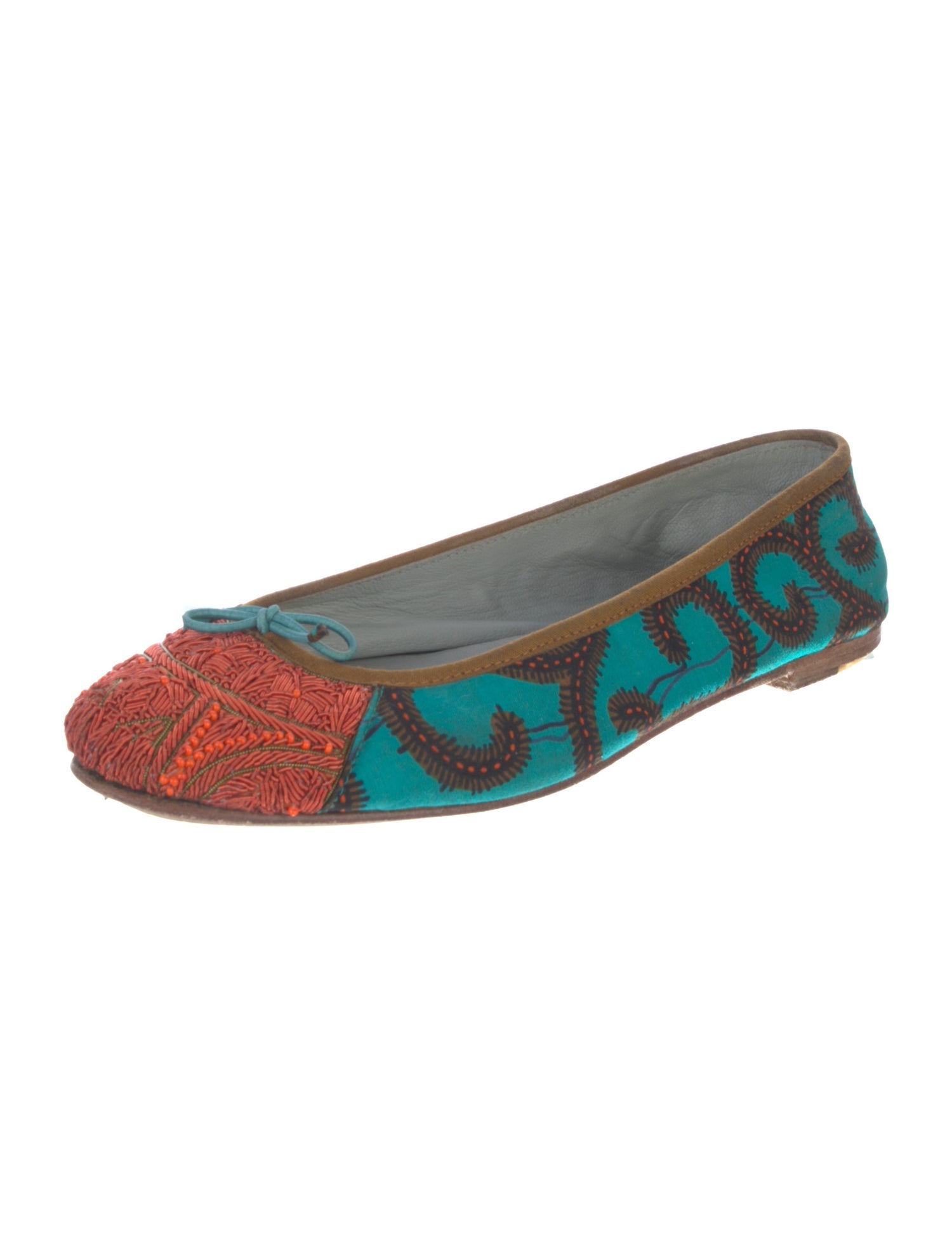 Meher Kakalia Silk Printed Ballet Flats