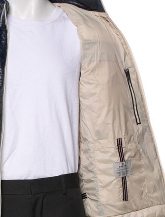 Milestone Lamb Leather Plaid Print Puffer Coat