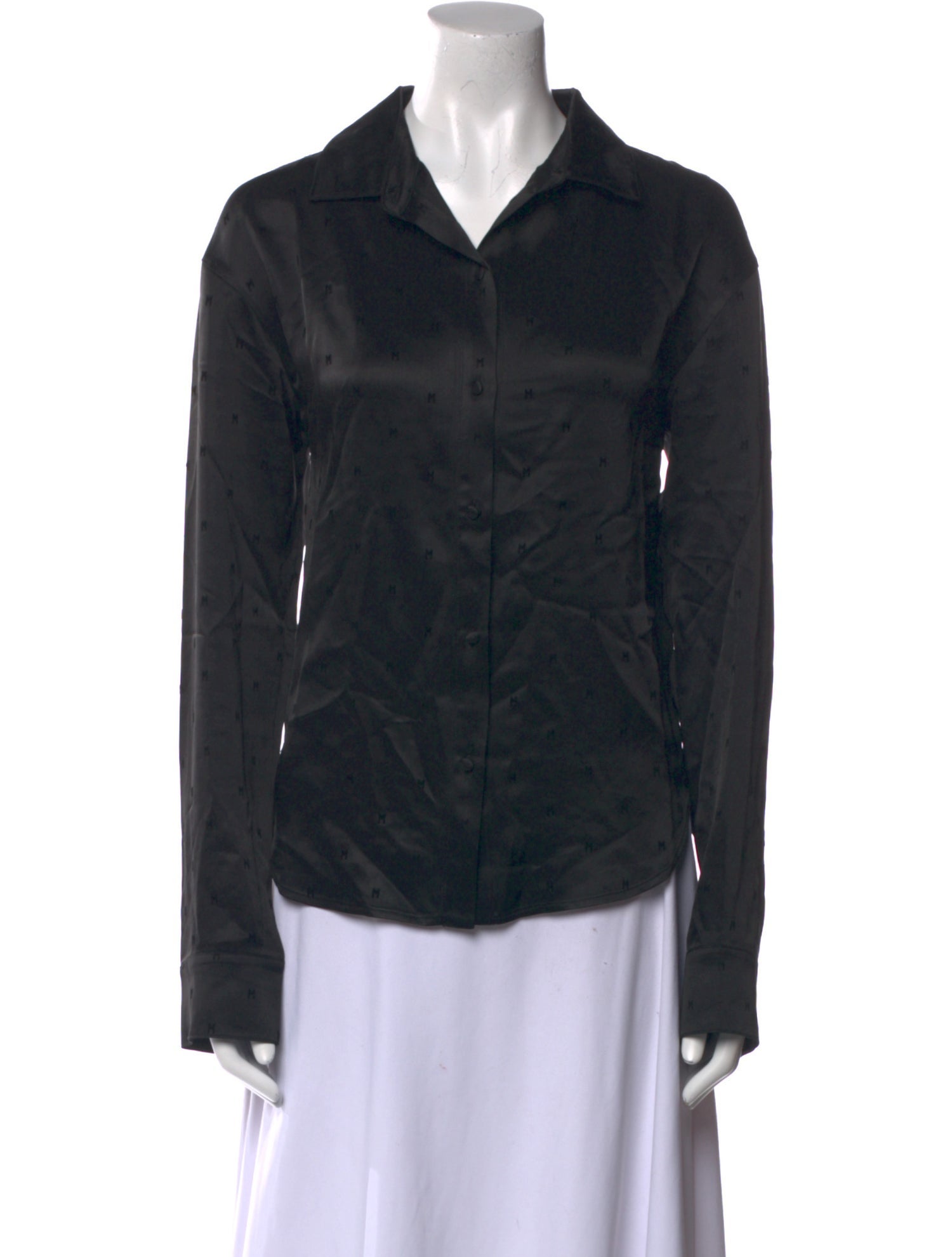 MARKGONG Long Sleeve Button-Up Top