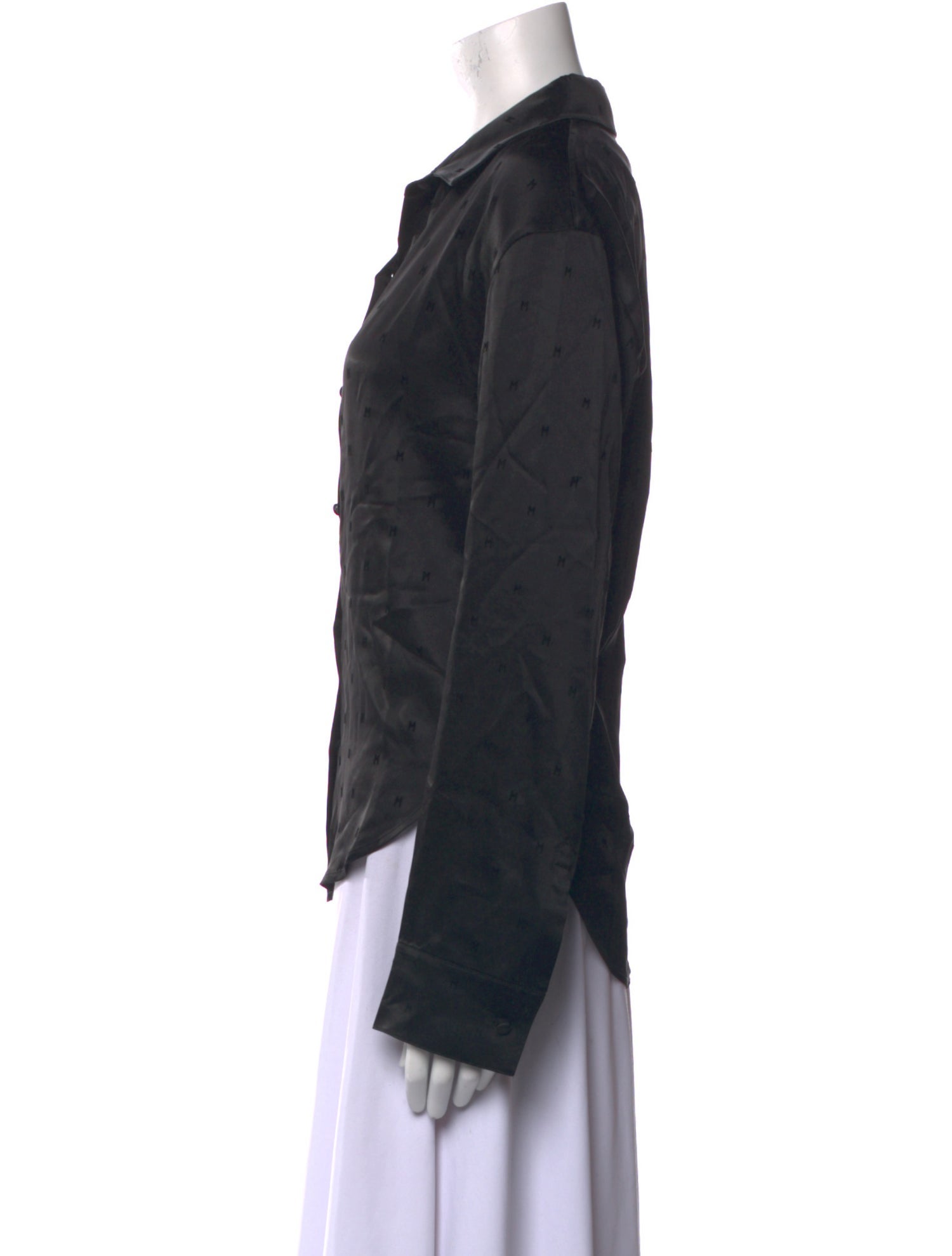 MARKGONG Long Sleeve Button-Up Top