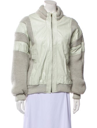 M. Julian Adventures Leather Colorblock Pattern Sweater