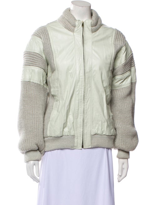 M. Julian Adventures Leather Colorblock Pattern Sweater