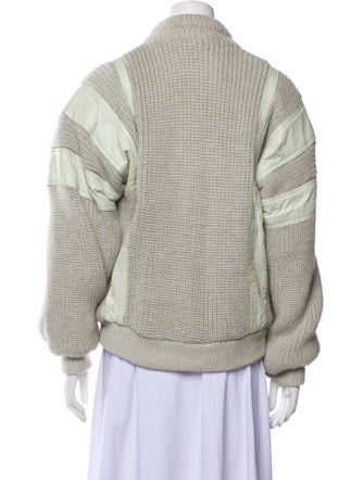 M. Julian Adventures Leather Colorblock Pattern Sweater