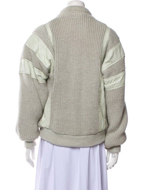 M. Julian Adventures Leather Colorblock Pattern Sweater