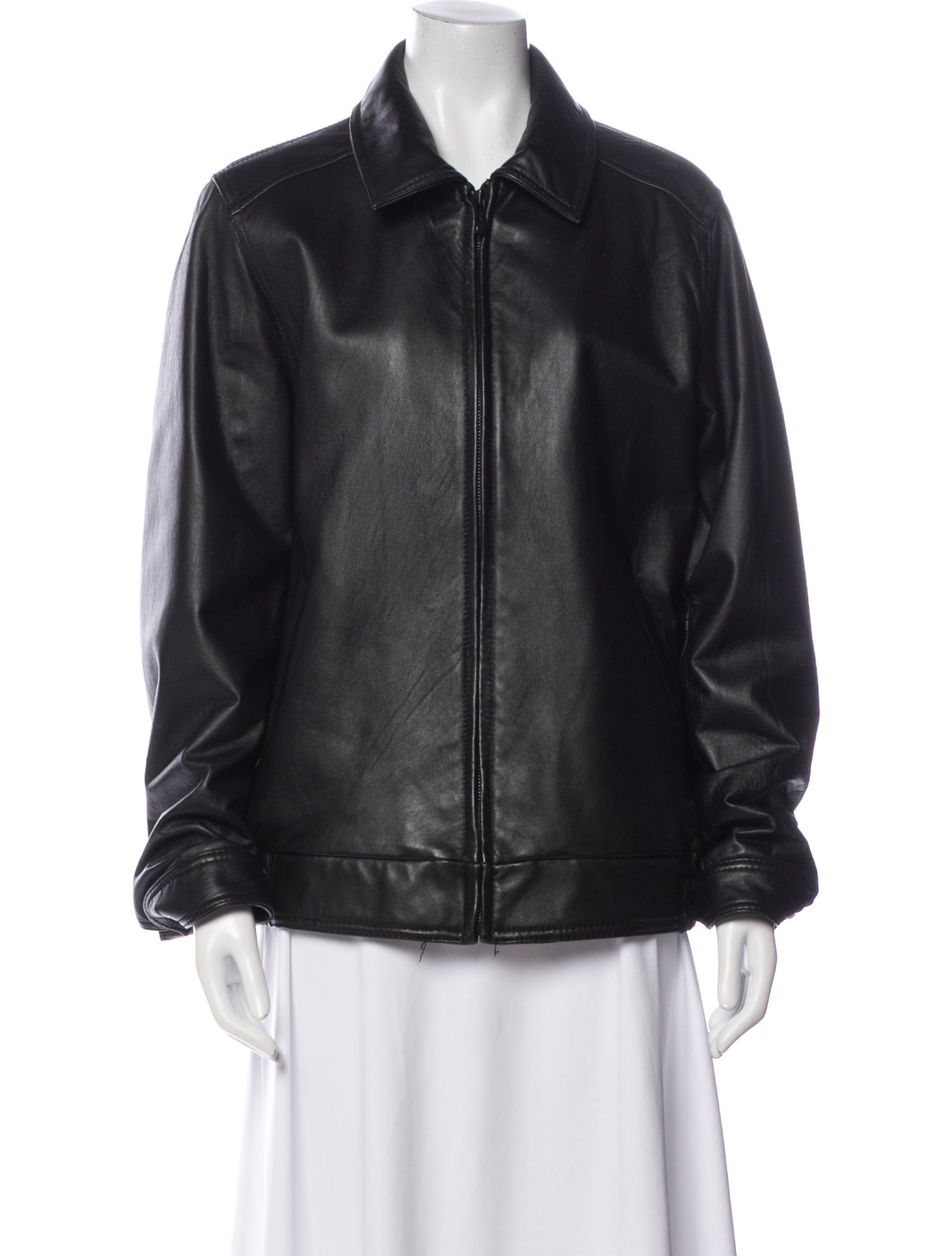 M. Julian Adventures Leather Bomber Jacket