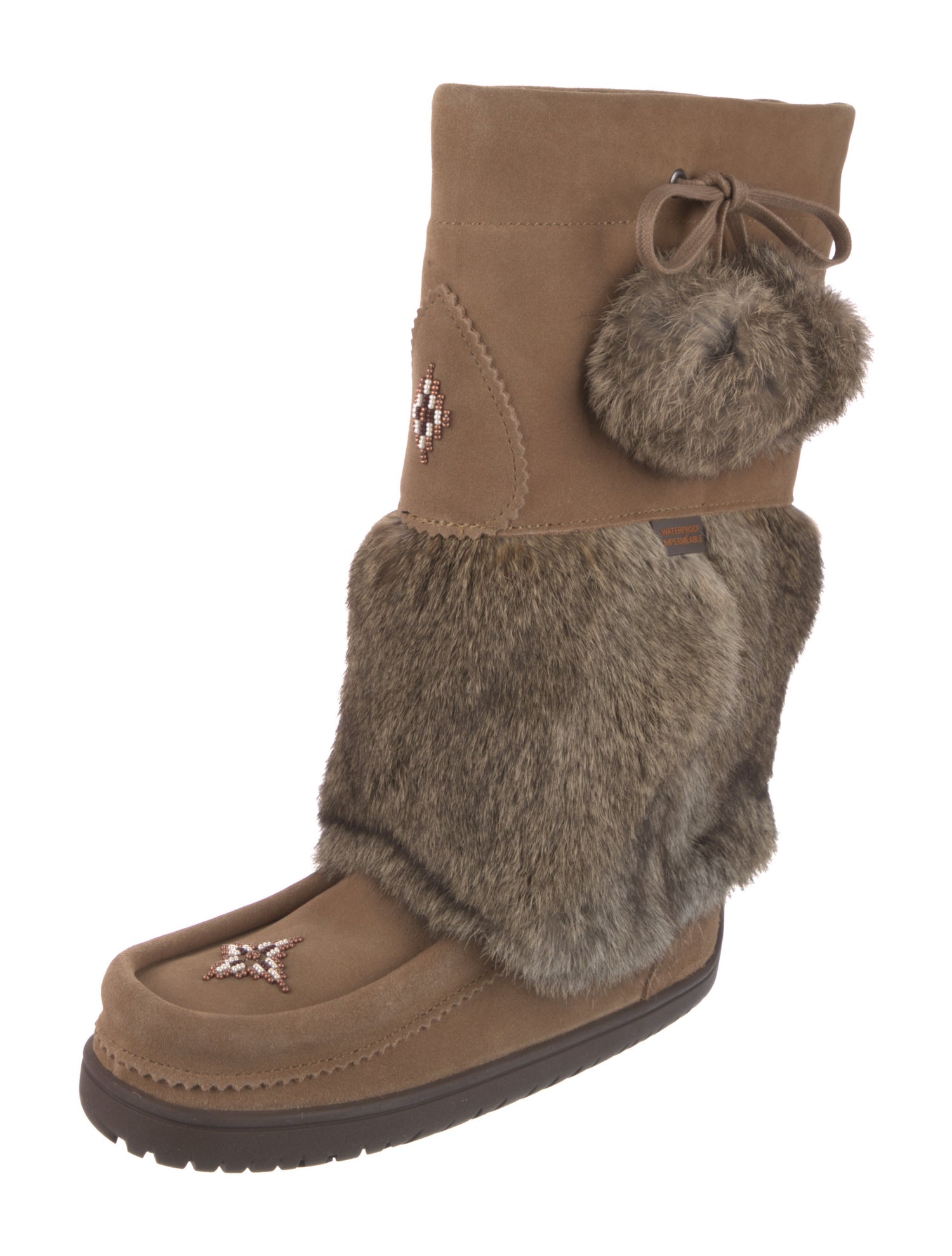 Manitobah Mukluk Suede Fur Trim Boots