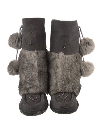 Manitobah Mukluk Suede Patterned Boots