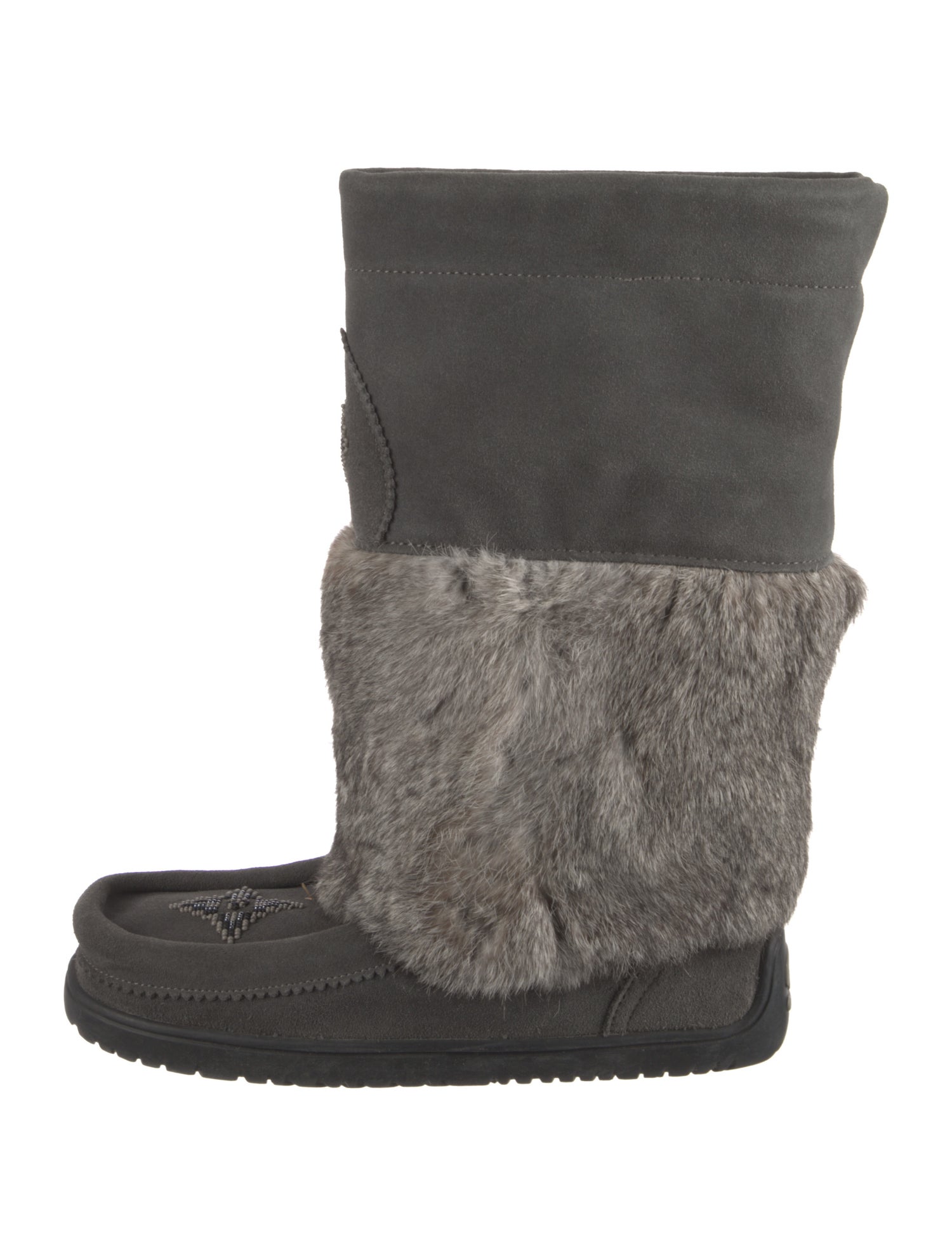 Manitobah Mukluk Suede Colorblock Pattern Boots