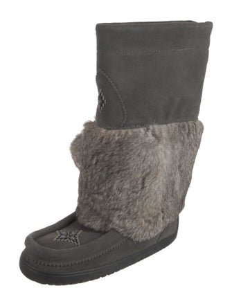 Manitobah Mukluk Suede Colorblock Pattern Boots