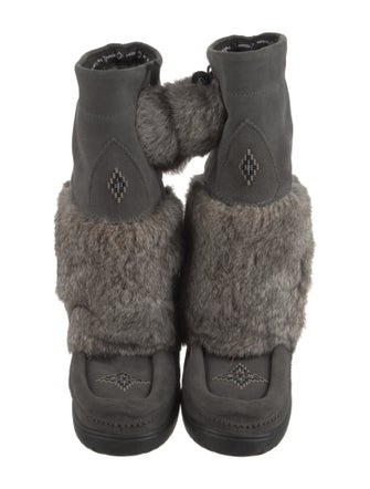 Manitobah Mukluk Suede Colorblock Pattern Boots