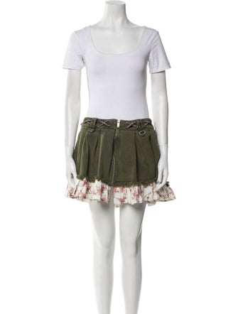 Mahlia Collection Printed Raw-Edge Trim Skirt Set