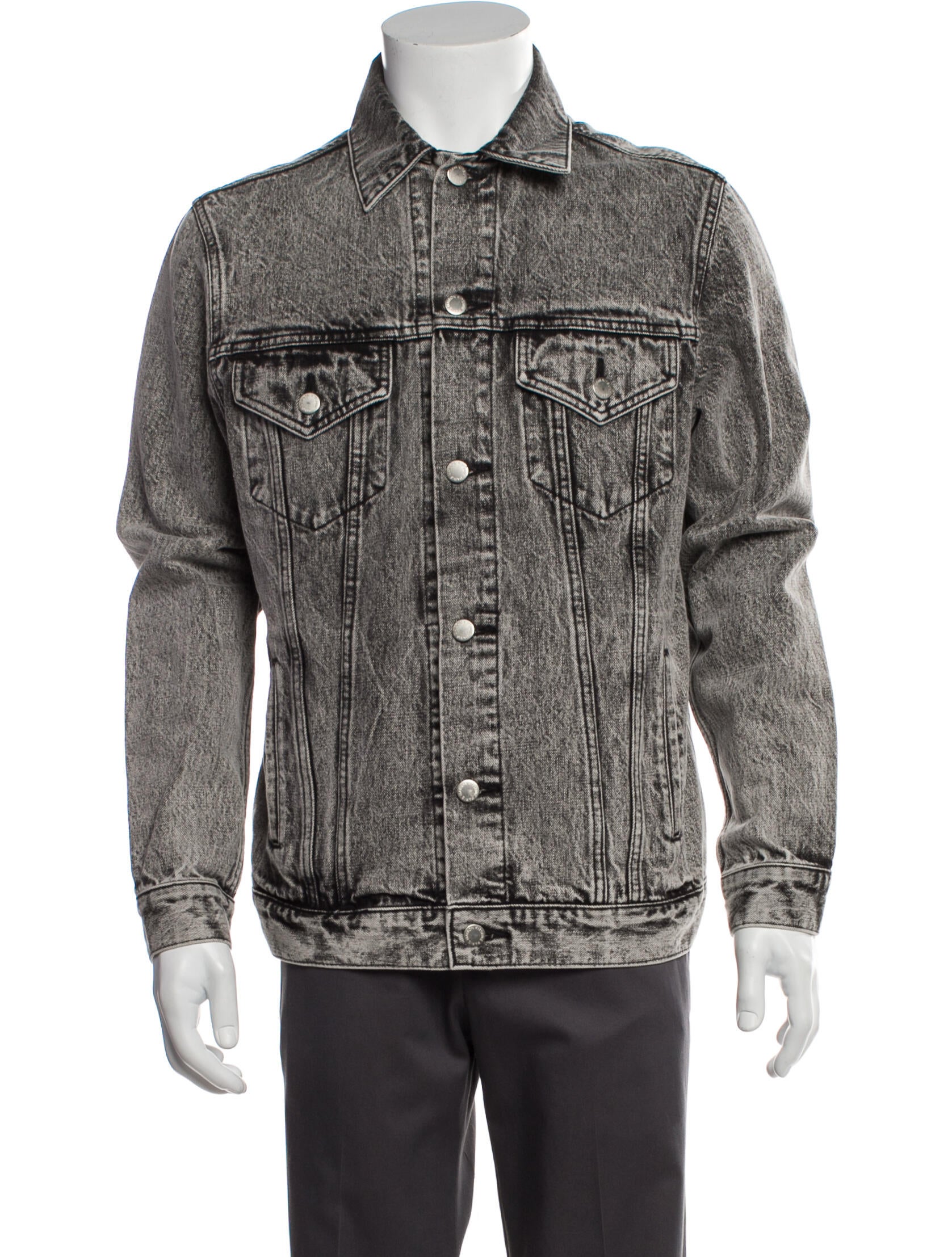 Maison Kitsuné x NBA Denim Jacket w/ Tags - Grey Outerwear