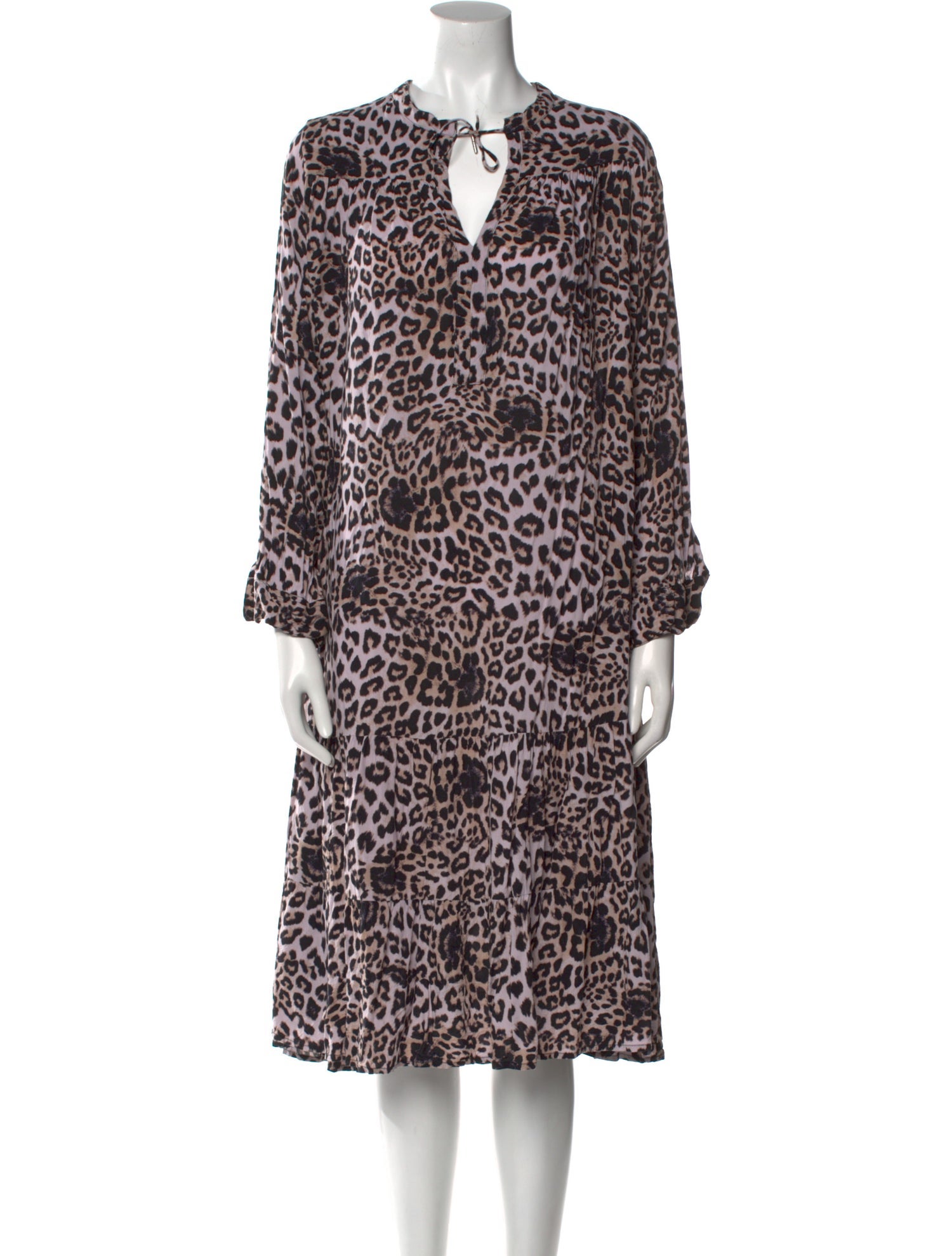 Mikoh Animal Print Midi Length Dress
