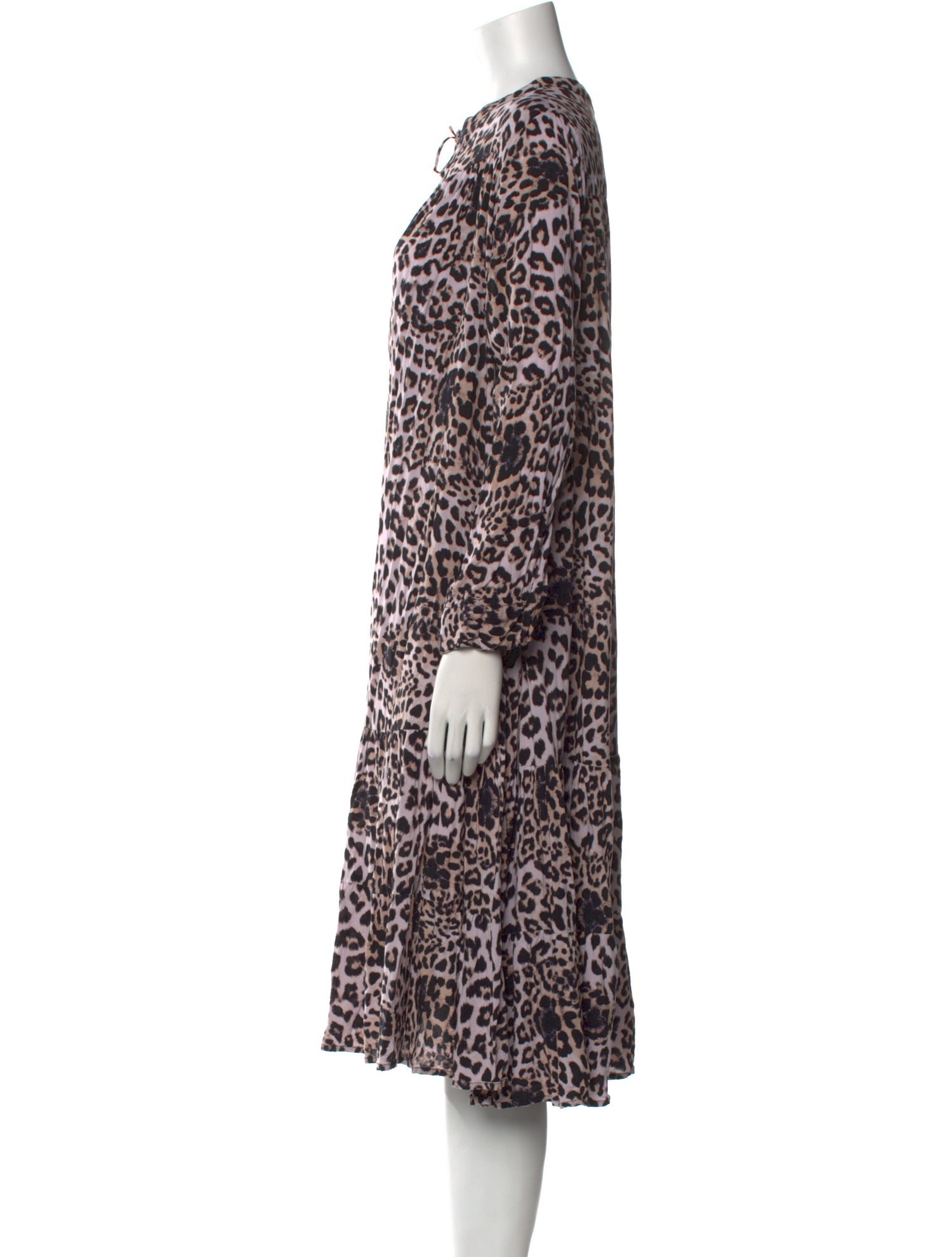 Mikoh Animal Print Midi Length Dress