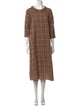 M. Crow Plaid Print Midi Length Dress