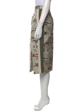 Mukzin Printed Midi Length Skirt