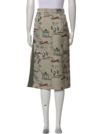 Mukzin Printed Midi Length Skirt