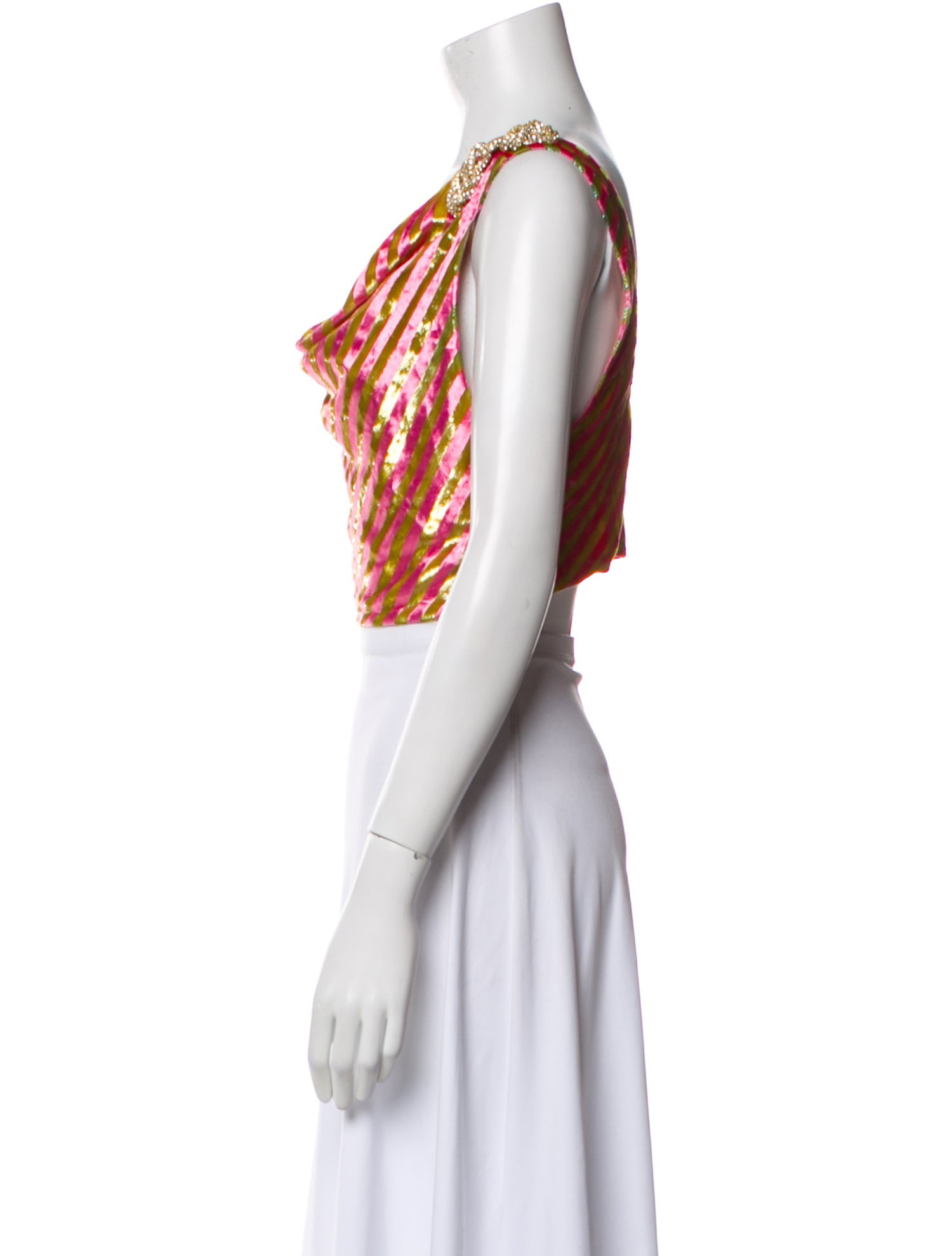 Mukzin Animal Print V-Neck Crop Top