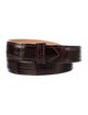 Max Lang Skinny Embossed Leather Belt