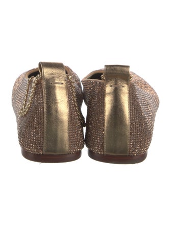 MARIA LUCA Sequins Crystal Embellishments Ballet Flats
