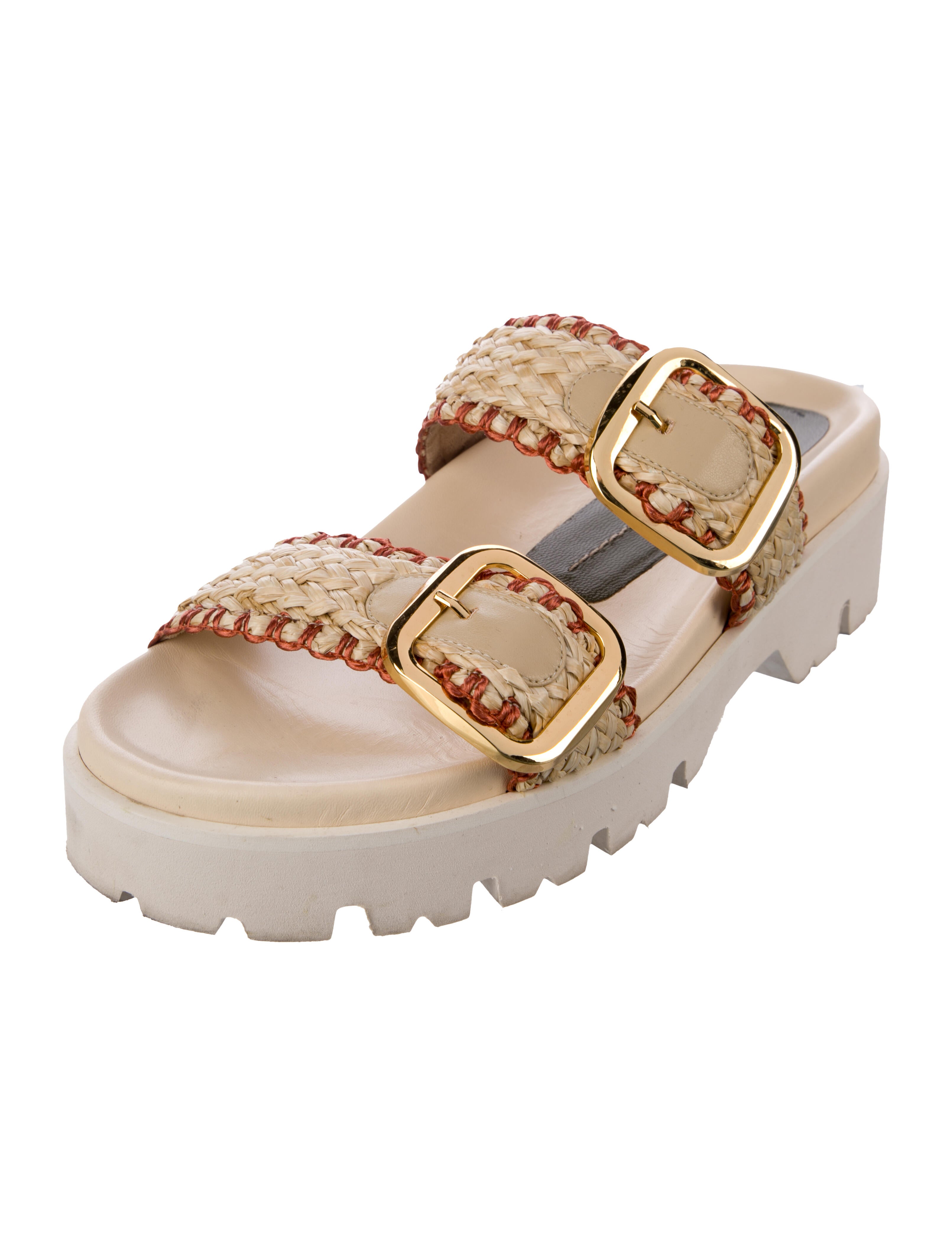 MARIA LUCA Raffia Slides