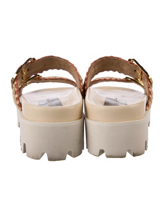 MARIA LUCA Raffia Slides