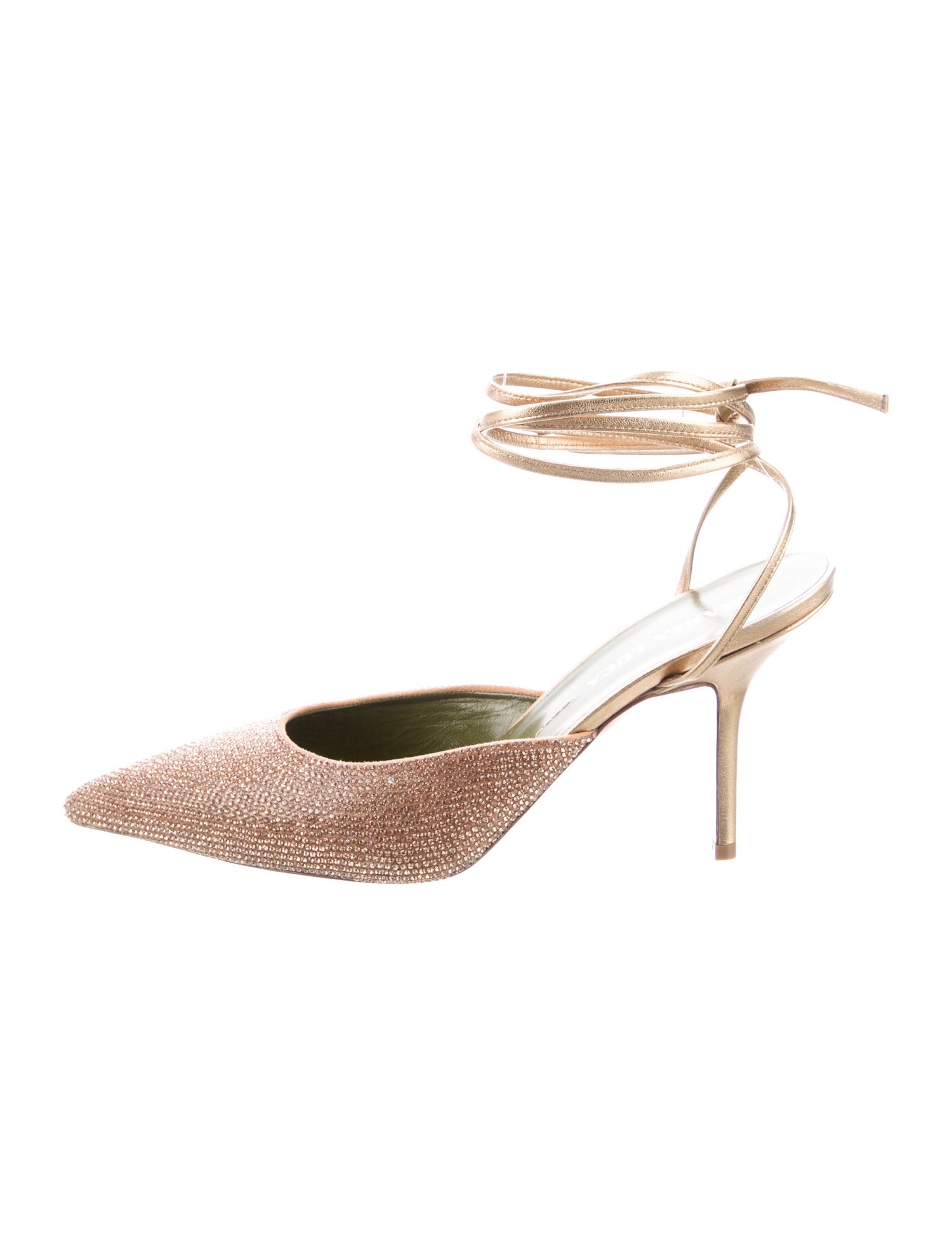 MARIA LUCA Crystal Slingback Pumps