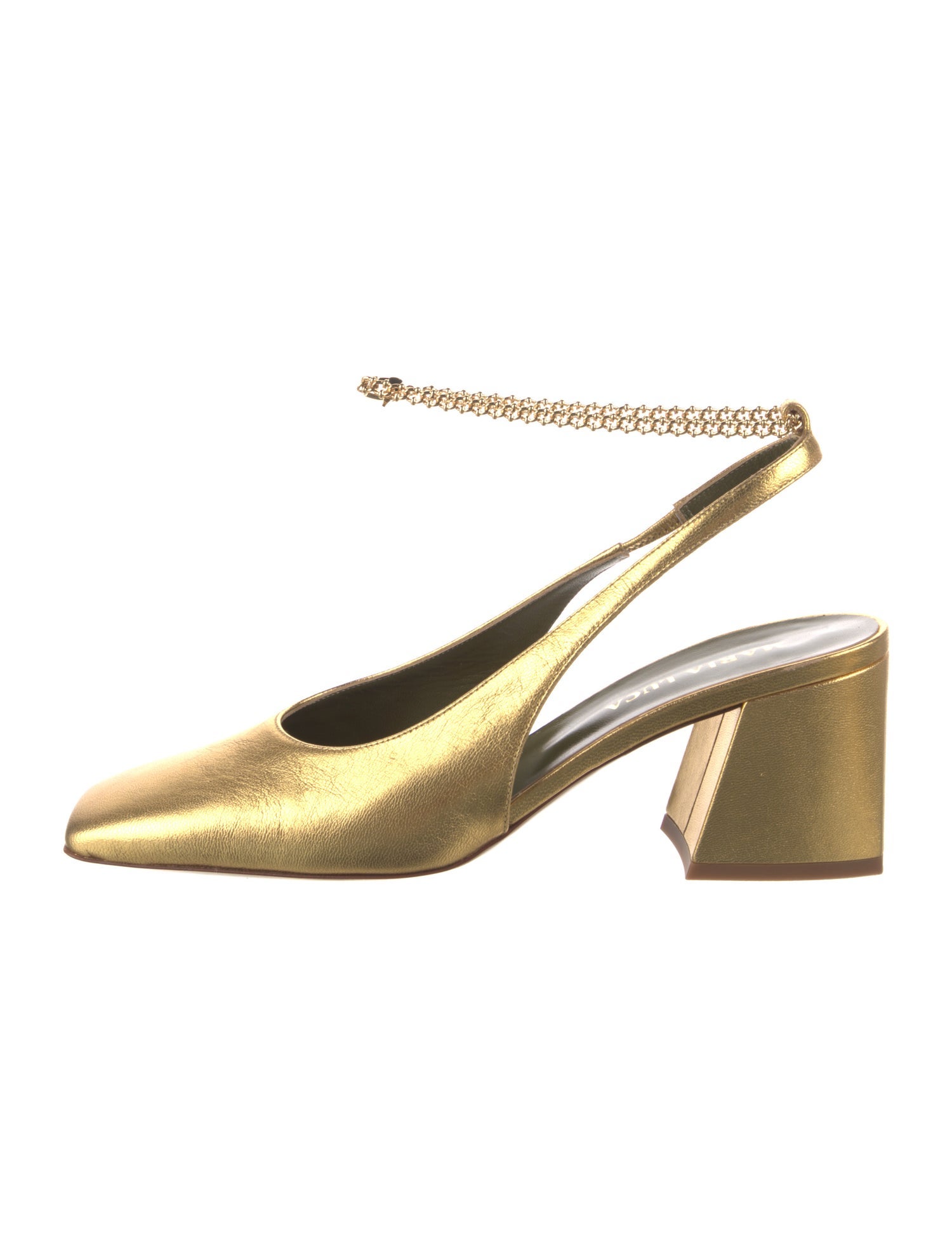 MARIA LUCA Leather Slingback Pumps