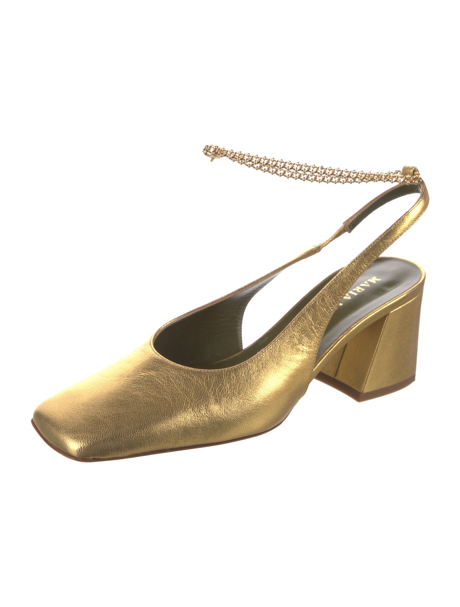 MARIA LUCA Leather Slingback Pumps