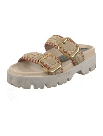 MARIA LUCA Raffia Slides