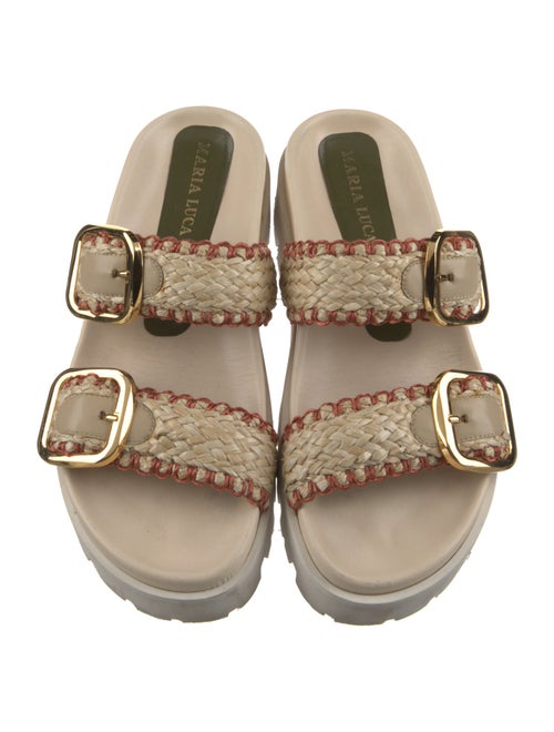 MARIA LUCA Raffia Slides