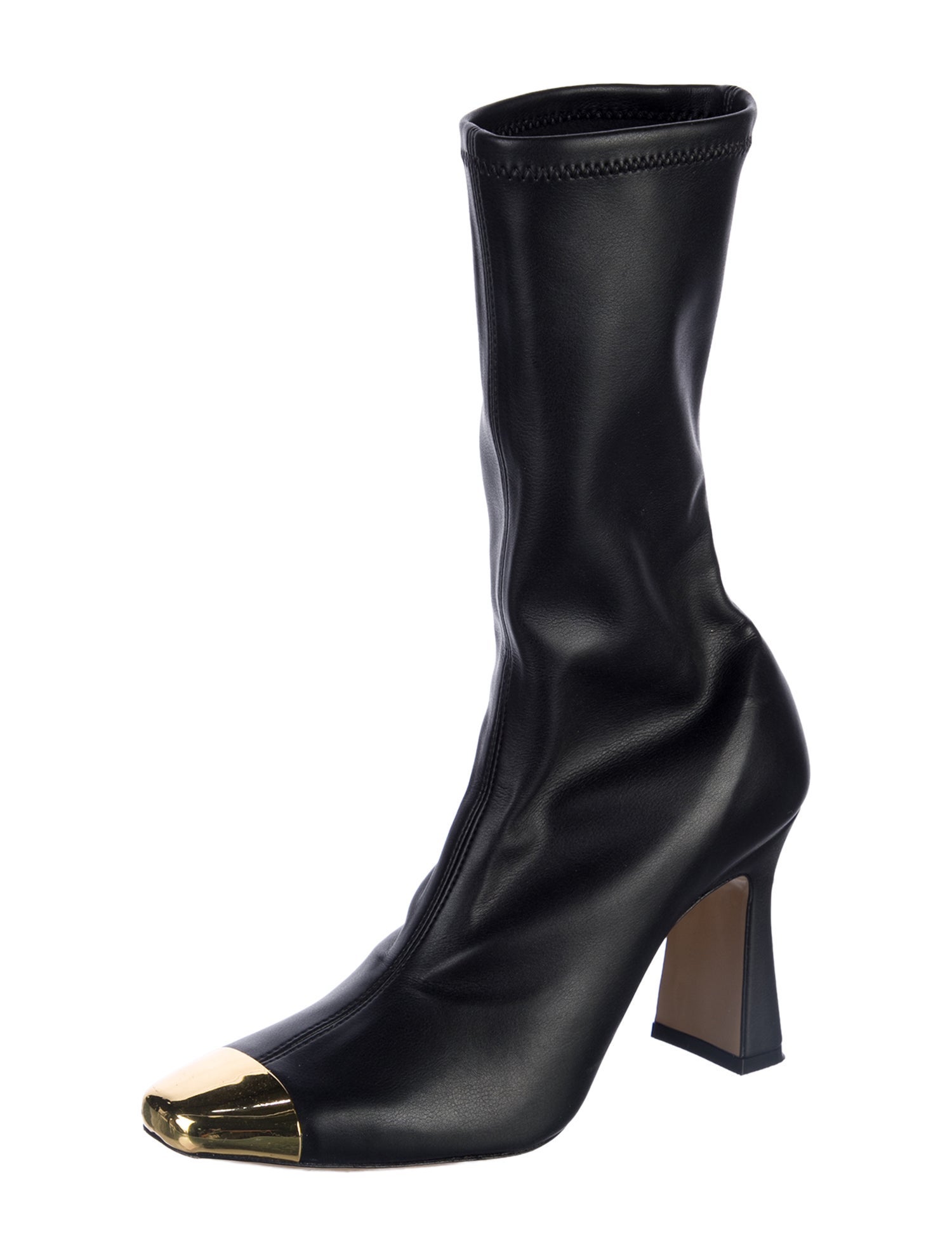 MARIA LUCA Leather Colorblock Pattern Sock Boots
