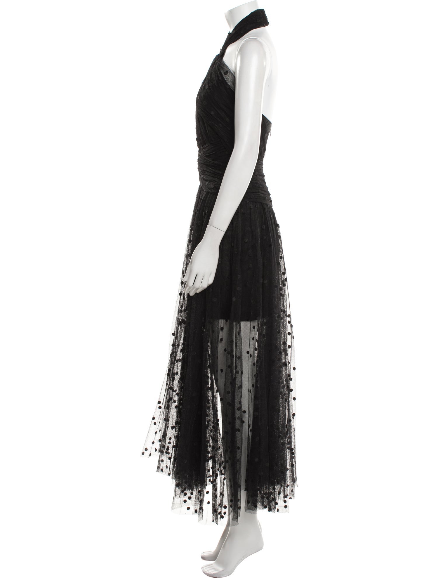 MARIA LUCA Halterneck Midi Length Dress