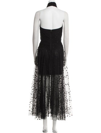 MARIA LUCA Halterneck Midi Length Dress