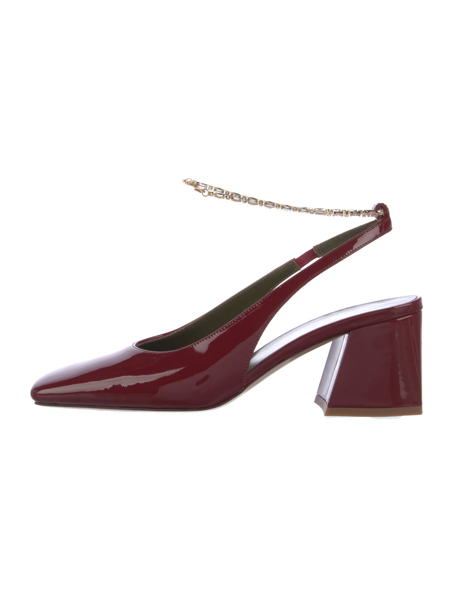 MARIA LUCA Patent Leather Slingback Flats