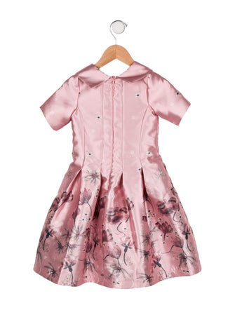 Mama Luma Girls' Floral Short Sleeve Dress