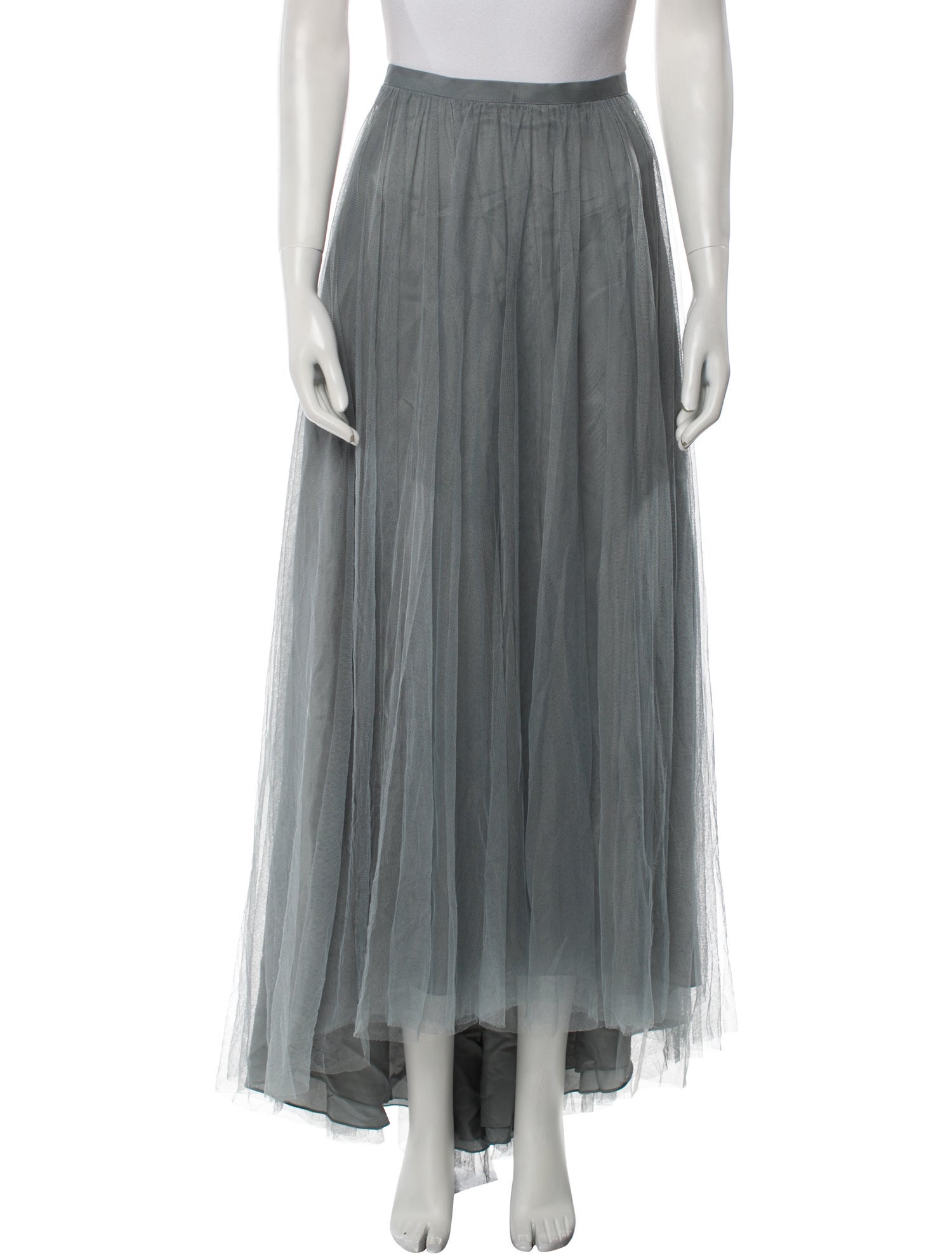 ML Monique Lhuillier Bridesmaids Pleated Accents Long Skirt