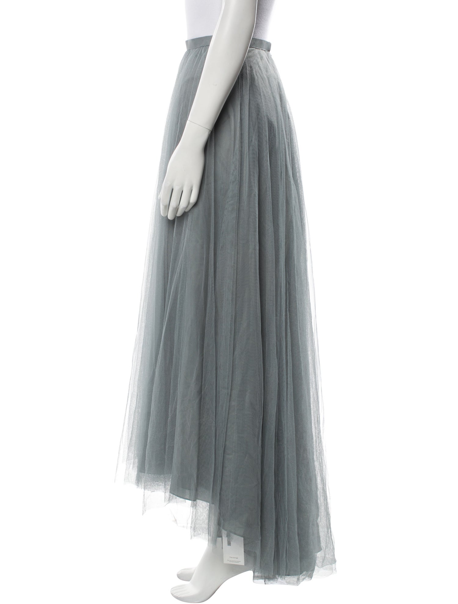 ML Monique Lhuillier Bridesmaids Pleated Accents Long Skirt